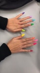 • Nail Design 🌈무지개 네일/패디큐어 여름네일로핫해! 컬러풀한 색상으로 네일아트 : 네이버 블로그 | 네온 네일, 귀여운 네일, 손톱 모양