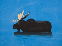 Alex Katz, Moose, 2013 Woodcut in eight colors 21 3/4 x 29 3/4 inches Edition: 70 Artist Proofs: 12 Rives Heavyweight paper... 