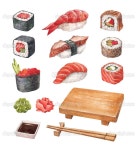 오무라이스 잼잼 초밥 - Google Search | 음식 그림, 음식, 스시