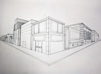 2 point perspective drawing easy detailed - Google Search | 3점투시, 2점투시, 원근법