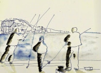 Pin de 윤영란 em 풍경 스케치 (com imagens) | Esboços urbanos, Desenhos