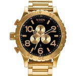 Nixon The 51 30 Chrono Watch Gold ($540) ❤ liked on Polyvore featuring mens fashion, mens jewelry, mens watches, accessories... 