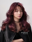 제니하우스 2018 Hair Color | 가은 바이올렛 웨이브 긴머리 헤어스타일 | 헤어스타일, 웨이브 헤어, 머리 색깔