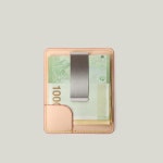 2015 Mimicrow oblique_ Moneyclip Card Wallet_ V1 [Natural] | 카드 지갑, 지갑, 가죽