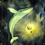 앨범 아트워크 디자인으로 참여한 [ 정권정 - 고래에게 ] 앨범커버 . 고래가 더 보고 싶어, 바다에 빠진 달. . © DR.SIMPSON co.... 