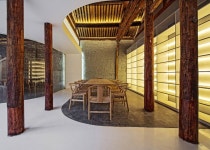 *베이징 티하우스 리노베이션 [ Arch Studio ] Beijing hutong into tea house with curving glass courtyards | Tea house, Design... 