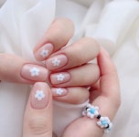 ʕℙʔ♡= 신 링 in 2020 | Cute easy nail designs, Flower nail designs, Flower nails