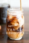 Easy Vanilla Iced Coffee Recipe | DIY Iced Coffee - 2020 | 디저트, 커피 음료, 커피