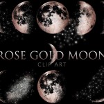 Rose Gold Moon clipart  Instant download  design elements | Etsy in 2020 | Gold moon, Clip art, Design elements