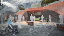 additional program : coffee bar ,bike pit stop , summer cinema . City of Greater Słupsk / Poland designed by FAAR arc… | 화장실