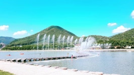 #운문댐 #청도캠핑장 #운문댐하류보유원지 #야영장 #분수 #물놀이 #청도계곡 #청도여행 #일상 #영행 #맛그램 #camping #나들이 #삼겹% | Camping