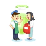 #세탁소 #캐릭터 #일러스트 #스톡이미지 #일상 #의류 #생활 #엔파인 #아이클릭아트 | 세탁소