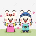 한국의 새해 축하 2023 한국 전통 의상 한복 토끼, 2023, 토끼, 2023년 PNG 일러스트 및 PSD 이미지 무료 다운로드 - Pngtree | 한국 전통... 