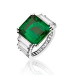 Alexandre Reza - Emerald and diamond baguettes | 에메랄드 반지, 악세사리, 에메랄드