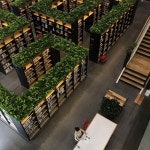 Naver Library / South Korea | 카페테리아 디자인, 건물, 거실 벽 인테리어