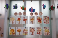 가을 환경구성 : 가을나무 물감찍기