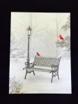 RAZ Imports Lighted Cardinal Print New Christmas 2015 (Includes Batteries) | 가로등, 벤치, 의자