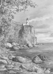 Pencil drawing ~ Near the cliff ~ | 풍경 스케치, 풍경화, 풍경 그림