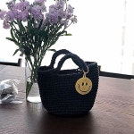 데이지 원형백 패키지 / DIY KIT / 코바늘 여름가방 / 니트살롱 in 2020 | Bags, Straw bag, Straw