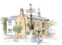 Fox & Hounds Bramhope in West Yorkshire ~ sketch ~ John Edwards | 스케치, 어반 스케쳐스, 그림