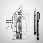 Half #sketch by Dan Hogman on 500px | 건축 드로잉, 스케치, 건축 스케치