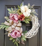 Summer WreathHydrangea WreathFrosty WreathElegant | 공예 아이디어, 리스, 꽃꽂이