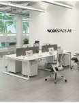 Ace Series Cluster of 4 Face to Face Workstation | 소규모 사무실 디자인, 인테리어, 회의실 디자인