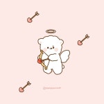 큐피트 몽몽이💗 도무송으로 만드면 너무 이쁠것 같지 않나용?고민중..🤔 . . . #굿즈 #dailyart #character #illustration #heart... 