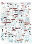 Original city painting art roof tops white buildings by HelgaMcL http://etsy.me/Whq084 $20.00 | 스케치, 수채화, 여행