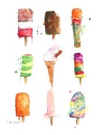 awesome Etsy listing at https://www.etsy.com/listing/198666883/retro-summer-ice-cream-watercolor-print | 수채화, 그림 그리는 방법