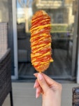 Korean Corn Dog- 감자핫도그 (Gamja Hotdog) | Recipe in 2022 | Corn dogs, Korean hot dog recipe, Fried hot dogs