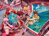 애니톡 만화애니메이션 학원 | Composition art, Abstract canvas art, Concept art