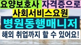 요양보호사 자격증이 있으면 병원동행매니저 할 수 있어요! | 인생기술