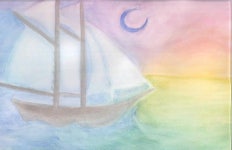 Sailing the Crescent Moon | Waldorf Teachers Gallery(이미지 포함) | 수채화, 3학년