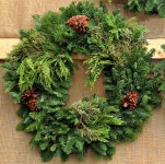 26 Mixed Greenery & Pinecones Wreath | 니스