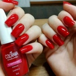 Red acrylic nails | 빨간 손톱