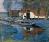Piet Mondrian / Farm Building | 조경 그림, 칠하기, 유화