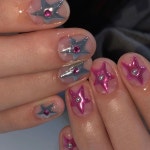 합정네일 💅🏽르미네일💅🏽 on Instagram: ⭐️⭐️⭐️ #별네일 #메탈네일 #실버네일 #핑크네일 #키치네일 #y2k네일... 