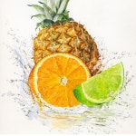 #fruity #watercolour #water #reflections #illustration #painting #instadaily  #bobbydarin | 수채화 아트, 그림, 물