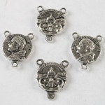 30pcs dark silver tone round connector h3743 | eBay in 2022... round connector h3743  | eBay in 2022 | Silver tone, Silver, Round