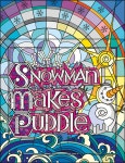 Snowman Makes Puddle. A modern twist on the art of stained glass. | 포스터, 스테인드글라스