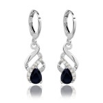 Yunkingdom 새로운 유행 여자 작은 드롭 귀걸이 골드 비기 보석 h0110 | Swarovski crystal drop earrings