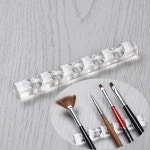 Nail Tool Rack Nail Brush Stand Clear Acrylic Holder Display Stand Rest UV Polish Brushes  For 5 Nail Tools | 브러시, 펜, 네일