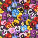 colourful pansy flowers fabric Elizabeths Studio | 팬지
