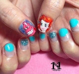 • Nail Design 인어공주🧜🏼♀️ 애리얼 핸드페인팅 네일아트 디자인 : 네이버 블로그 | 네일아트, 인어공주, 네일아트 디자인 • Nail... 