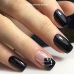 20 Simple Black Nail Art Design Ideas 1 | 네일아트, 매니큐어, 네일 강좌