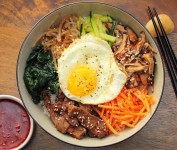 This Authentic Bibimbap is Korean comfort food at its best. Omit the seasoned Korean beef and youve got a great vegetarian dish.... 