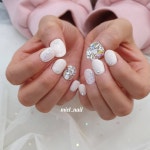 용인미엘네일 ... | Coffin nails designs, Beautiful nail designs, Cute christmas nails