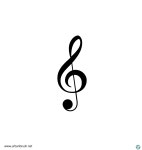 높은음자리표 일러스트 ai 무료다운로드 free treble clef vector -  Urbanbrush | 높은음자리표, 음악 문신, 템플릿