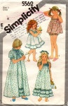Simplicity 5562 Toddler Girls Sleepwear 80s Vintage Sewing Pattern Size 3 UNCUT Factory Folds | 그림